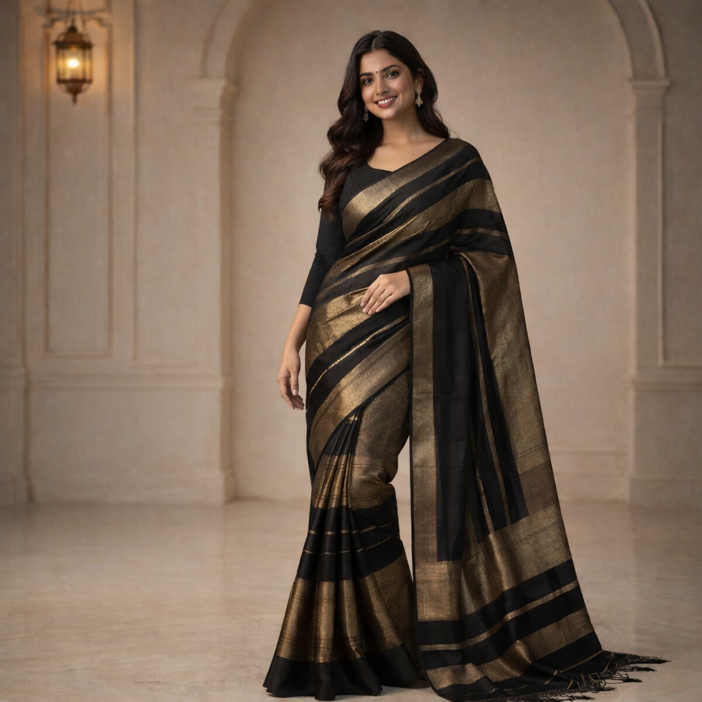 Semi Silk Maheshwari Saree – Elegance with Tradition - Image 1