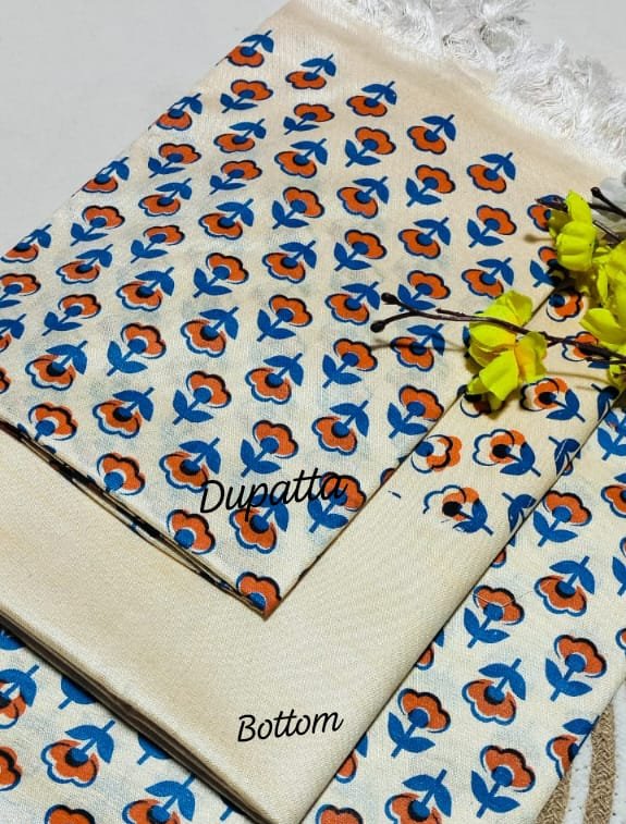 New Latest Collection – Dupion Slub Flower Print Suit Set