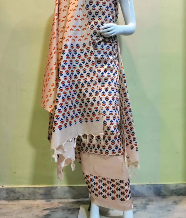 New Latest Collection – Dupion Slub Flower Print Suit Set