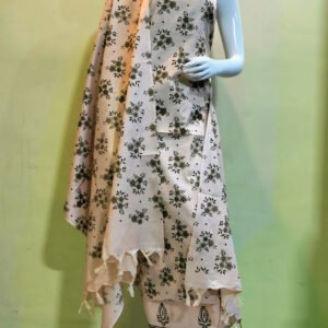 New Latest Collection – Dupion Slub Flower Print Suit Set - Image 3