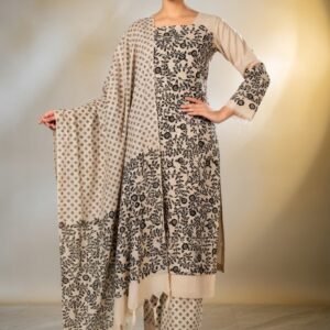 New Latest Collection – Dupion Slub Flower Print Suit Set