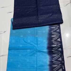 Kota viscose silk saree with white dupion weaving design - Image 2