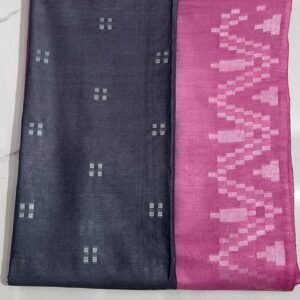 Kota viscose silk saree with white dupion weaving design - Image 6