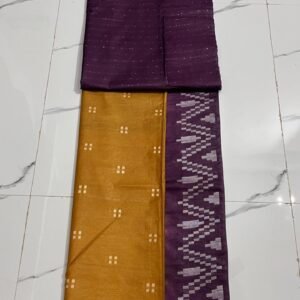 Kota viscose silk saree with white dupion weaving design - Image 9