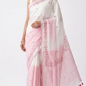 Premium Cotton Slub Saree – Soft, breathable & all-day comfort - Image 1