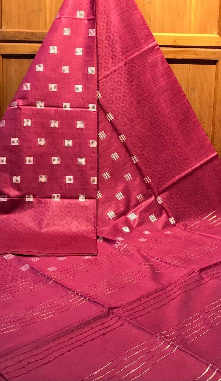 Bhagalpuri premium Katan silk saree with self weaving design - Image 7