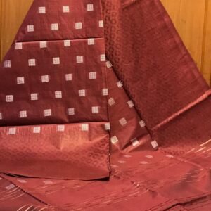 Bhagalpuri premium Katan silk saree with self weaving design - Image 3