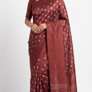 Bhagalpuri premium Katan silk saree with self weaving design - Image 1