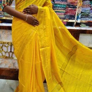 Bhagalpuri Mangalgiri saree with mini check design - Image 8