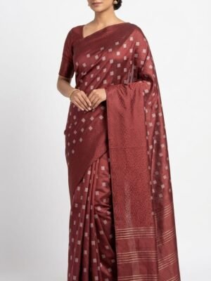 Bhagalpuri premium Katan silk saree with self weaving design